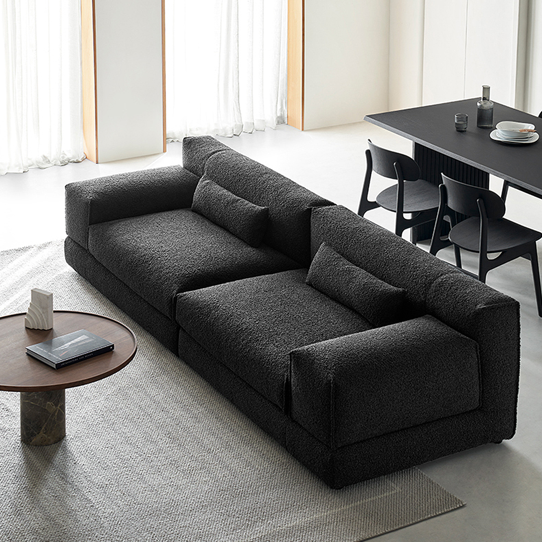 Eliana Two Seater / Three Seater Sofa, Black Or White