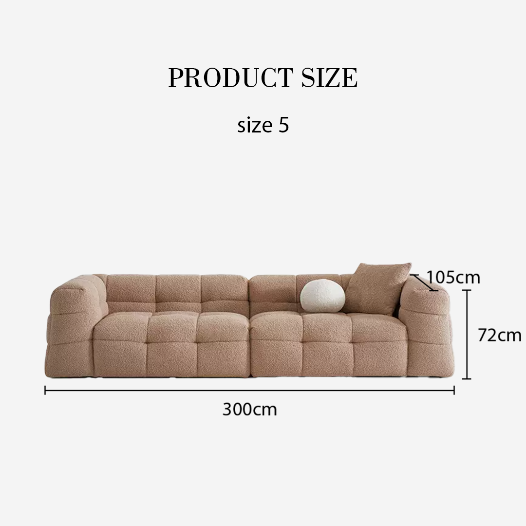 Ikaros Three Seater / Four Seater Cloud Sofa, Boucle