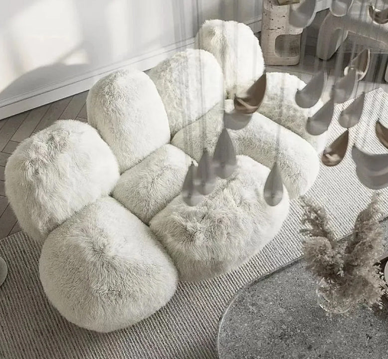 Carter Three Seater Sofa, Fluffy Cloud Sofa, Irregular Sofa