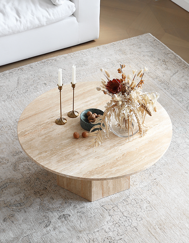 Solveig Marble Round Coffee Table