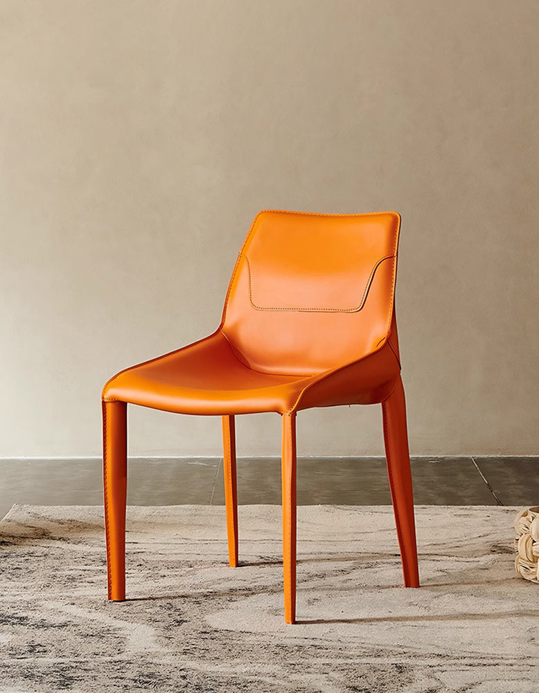 Rinaldi Modern Dining Chair, Real Leather