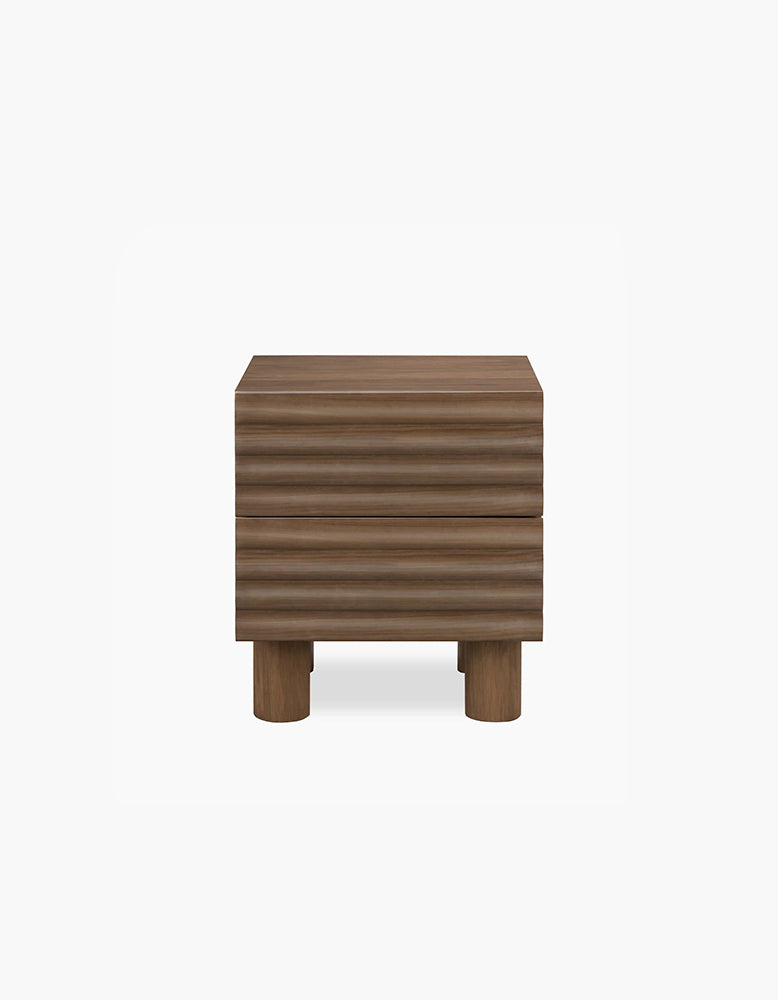 Clancy 2 Drawer Bedside Table, Wood
