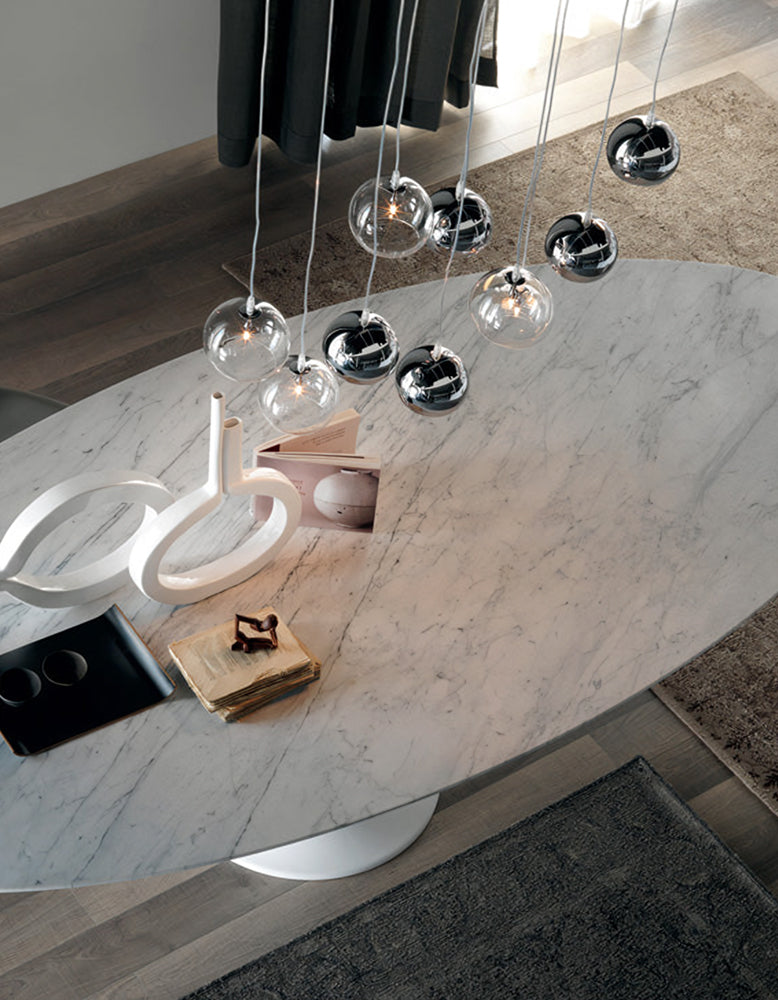 Omer Oval Dining Table, Marble