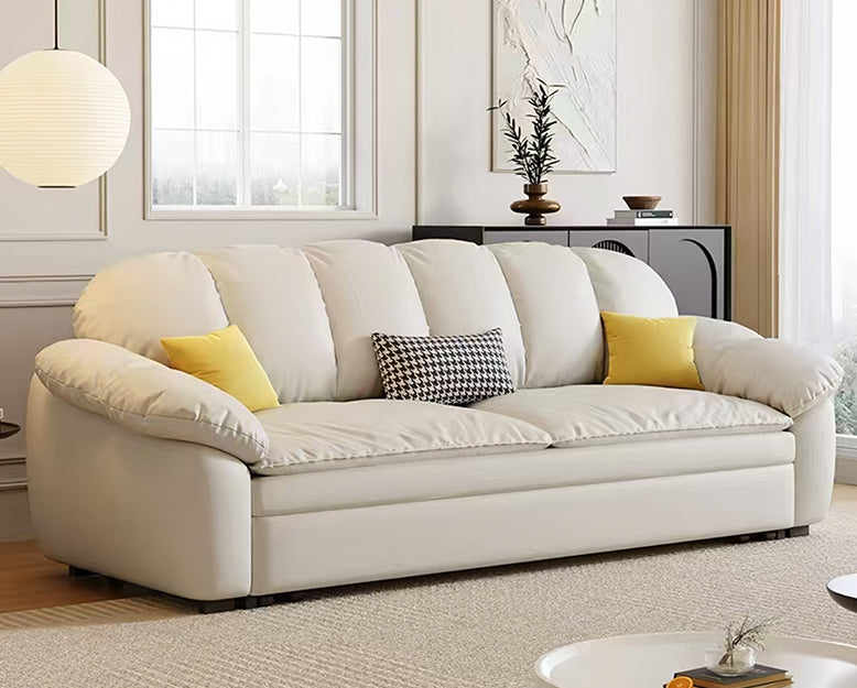 Elias Two Seater Sofa Bed With Storage, Flannette