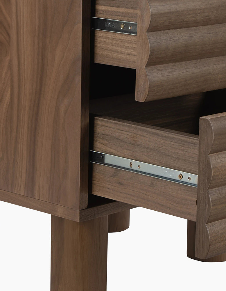 Clancy 2 Drawer Bedside Table, Wood