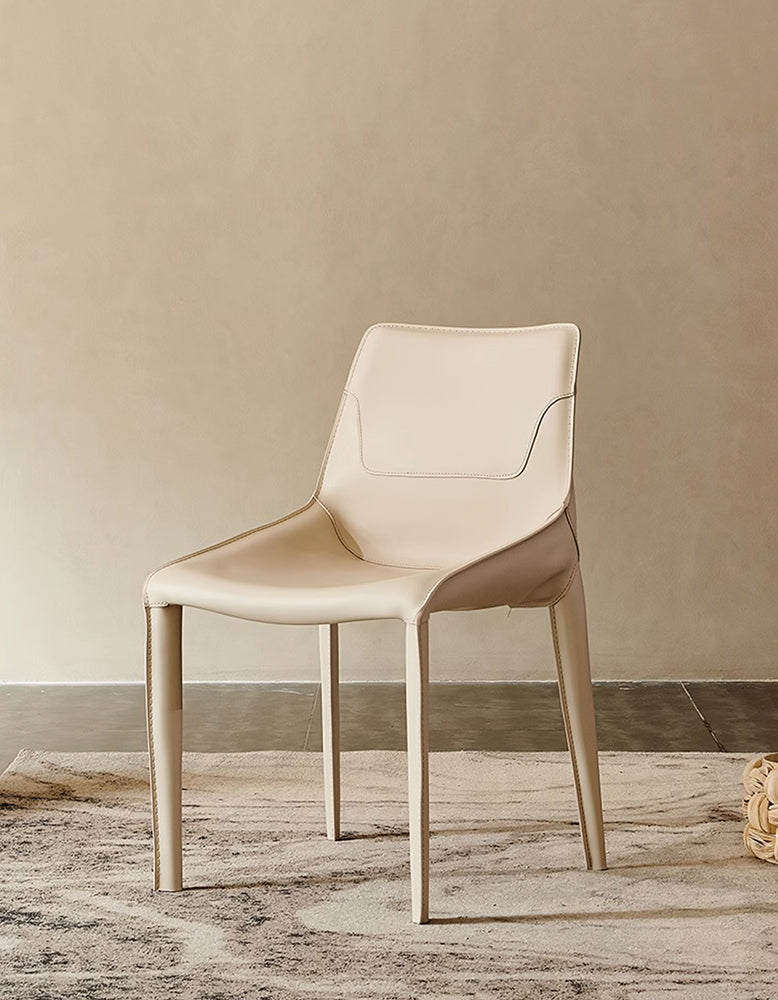 Rinaldi Modern Dining Chair, Real Leather