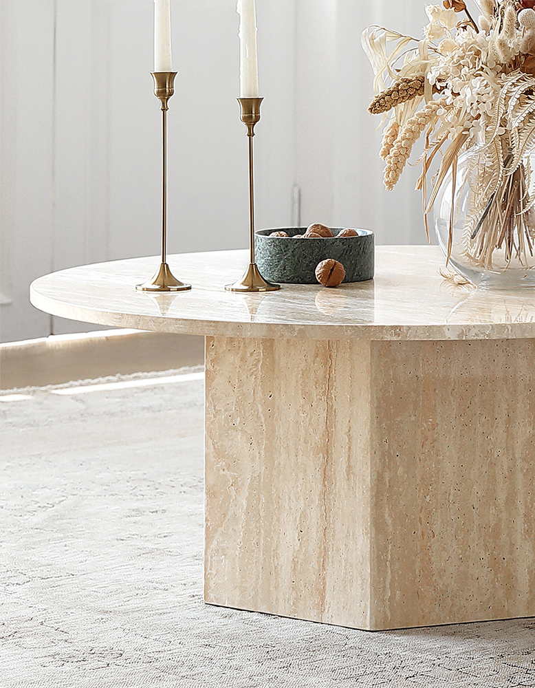 Solveig Marble Round Coffee Table