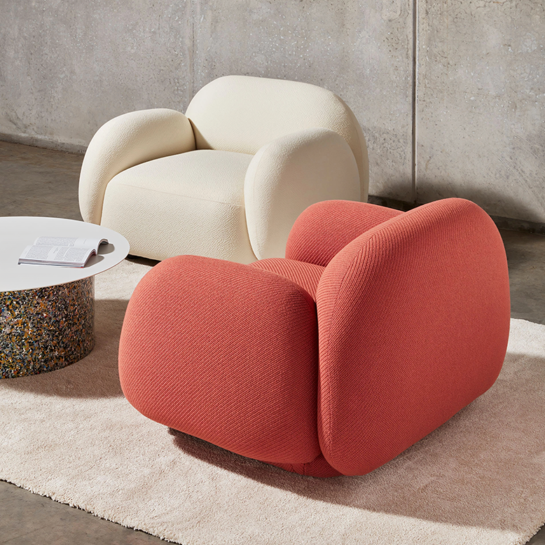 Gelsey Armchair, Single Sofa, Different Material Available