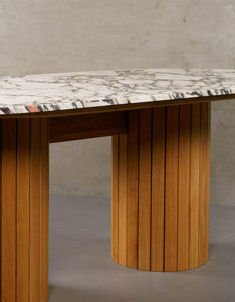 Ionescu Oval Dining Table | Marble Dining Room Table Set – DC Concept