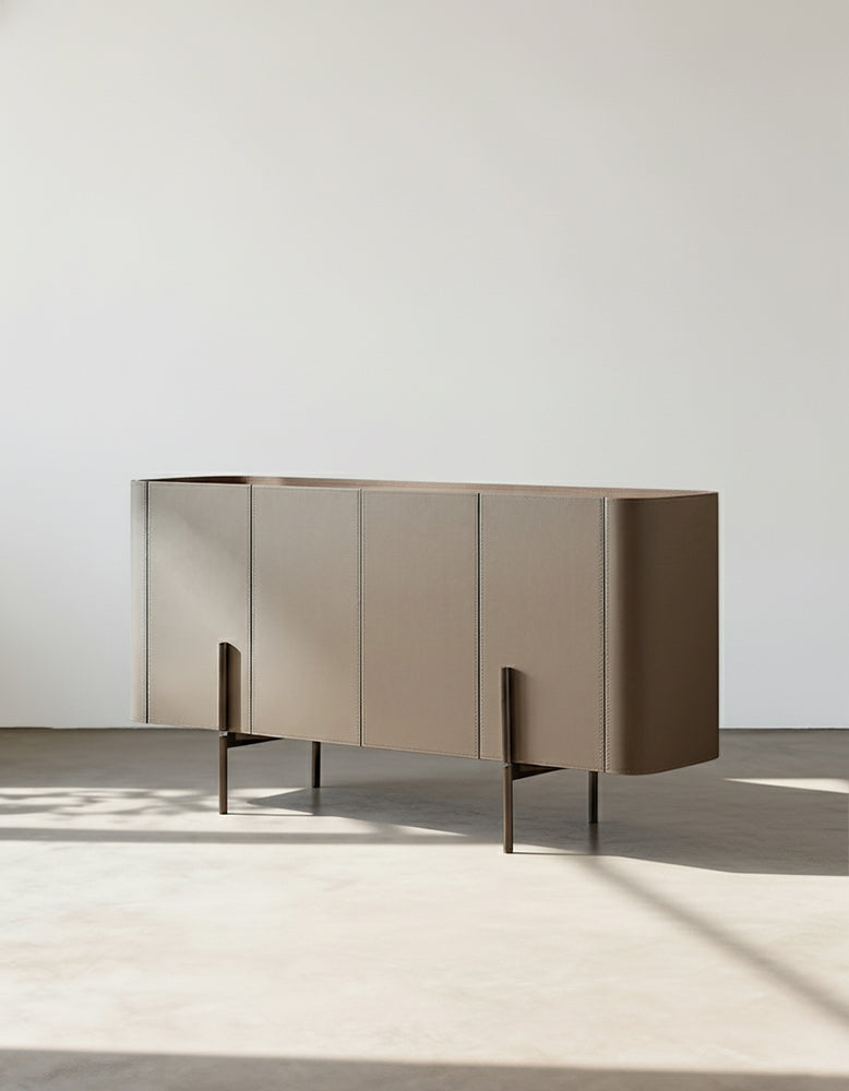 Patricia 4 Door Sideboard, Light Khaki