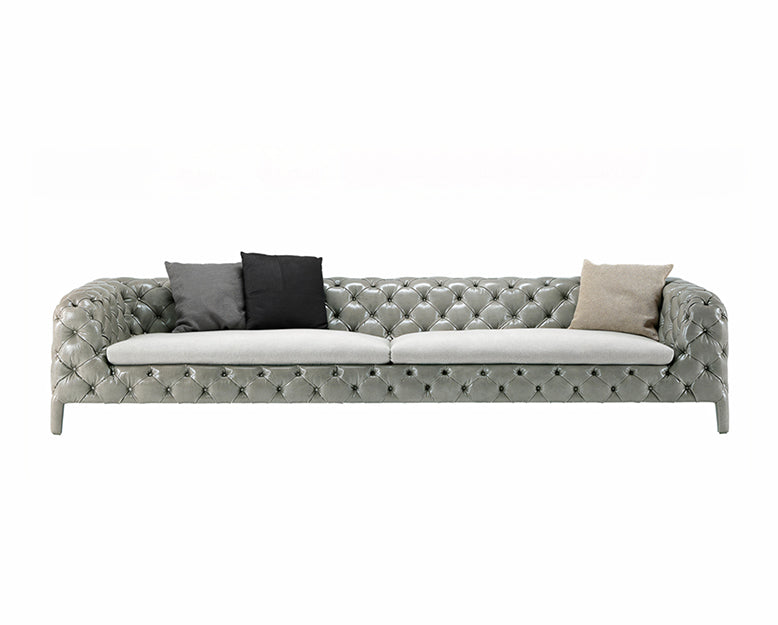 O'Brien Two Seater, Three Seater Chesterfield Sofa, Real Leather