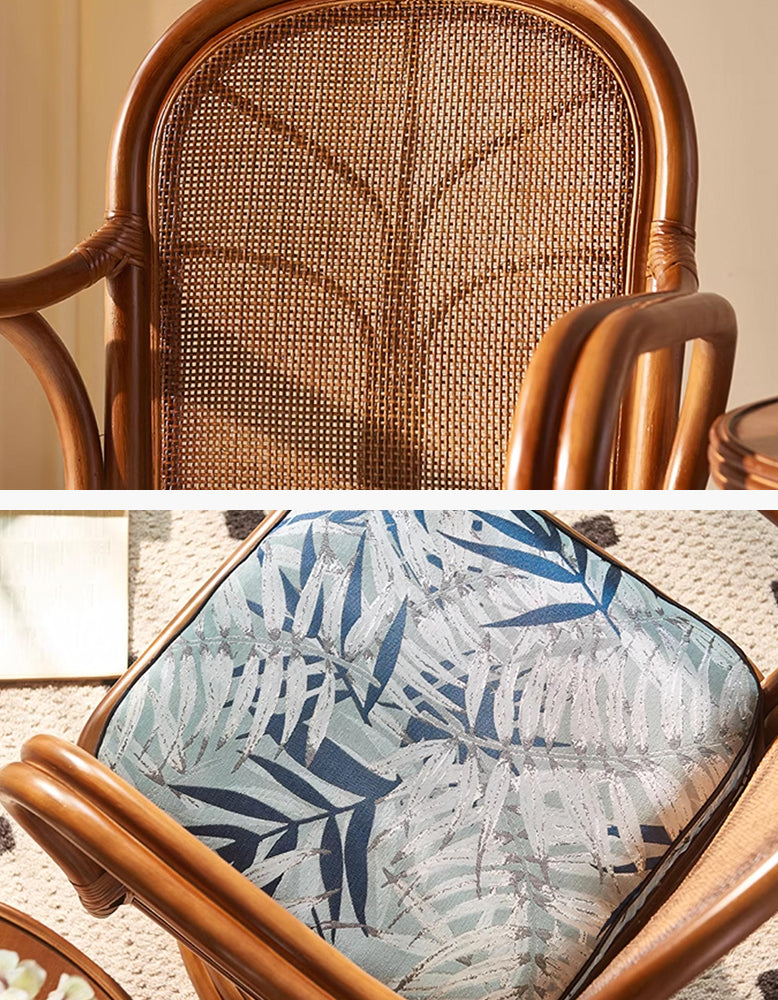 Gentry Swivel Rattan Lounge Chair