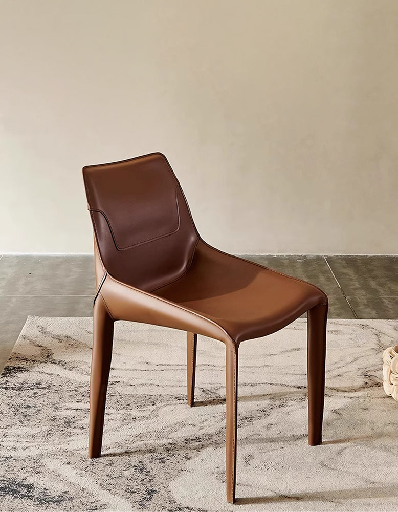 Rinaldi Modern Dining Chair, Real Leather