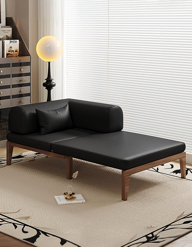 Ocampo Single Seater Corner Sofa Bed, Leather