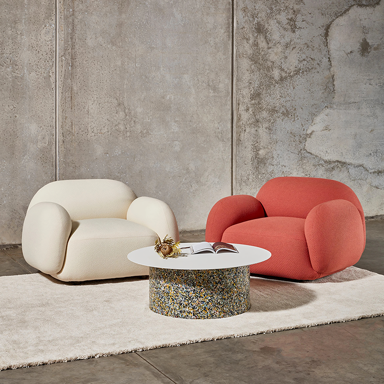 Gelsey Armchair, Single Sofa, Different Material Available