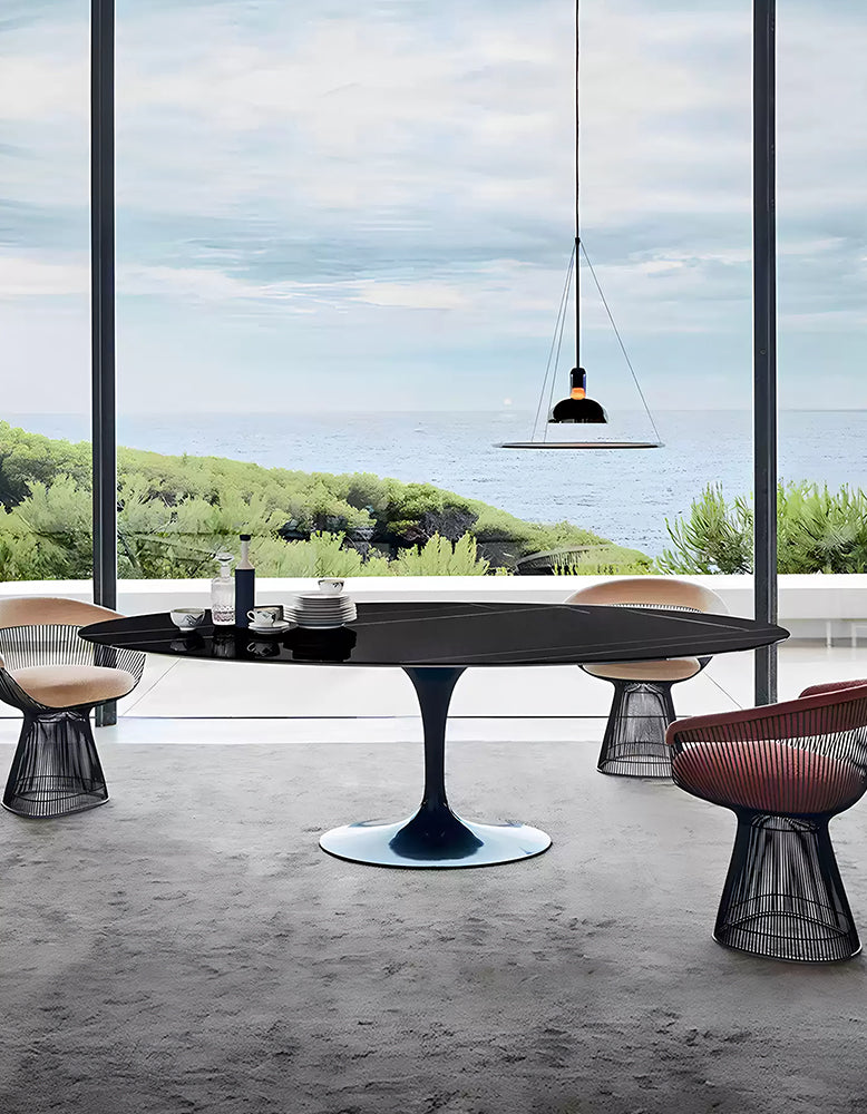 Masuda Oval Dining Table, Marble