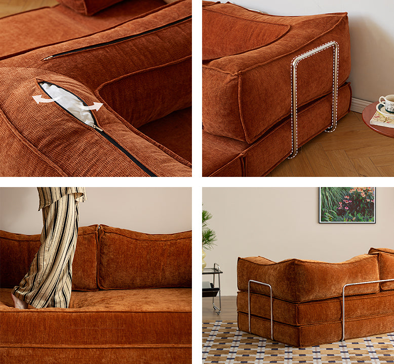 Garcia Foldable Lazy Sofa Bed For Lounging, Corduroy