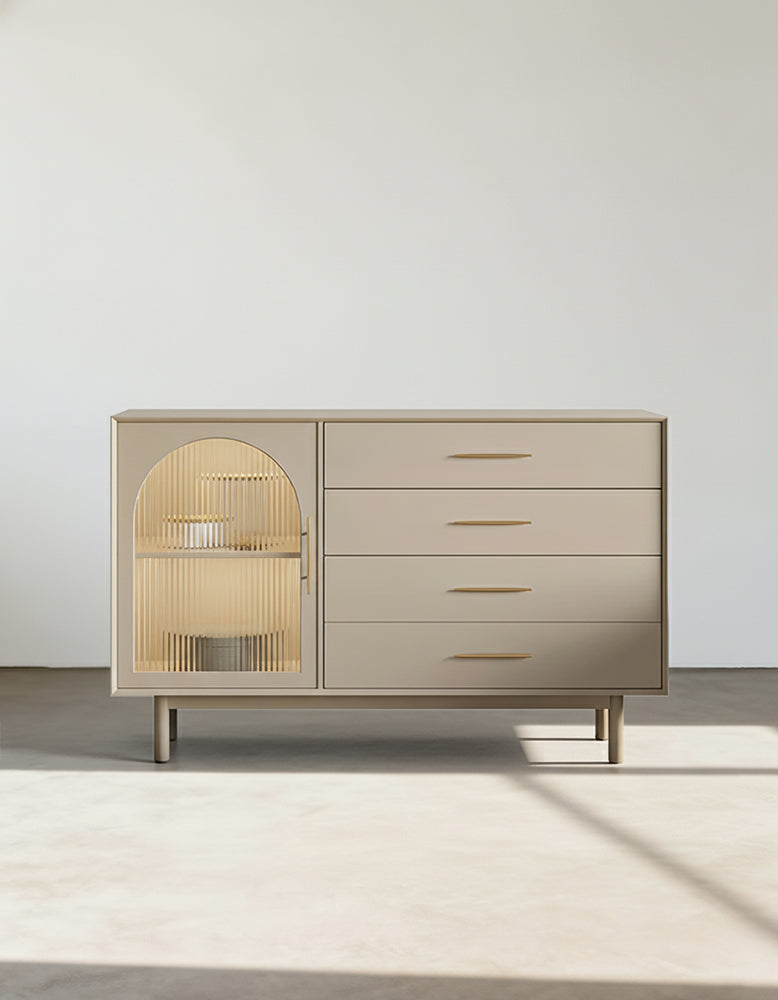 Clear Single Door Sideboard, Four Layers