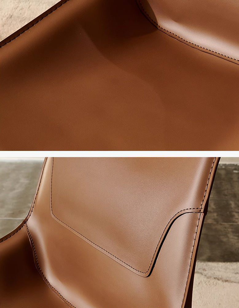 Rinaldi Modern Dining Chair, Real Leather