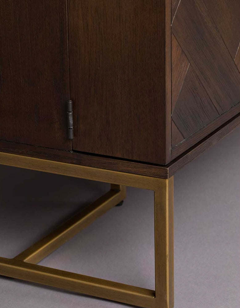 Mahajan Wine Sideboard With 2 Doors & Wine Rack, Solid Wood