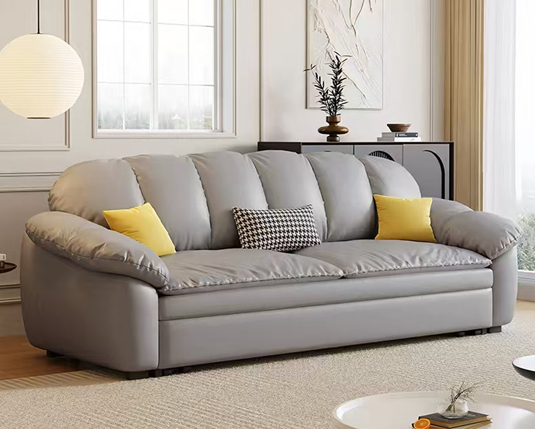 Elias Two Seater Sofa Bed With Storage, Flannette