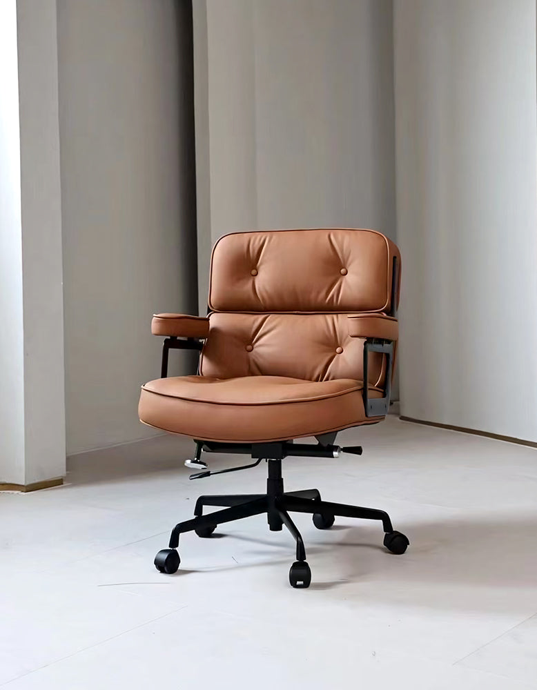Classic LO8 Executive Office Chair - Tan Brown Leather