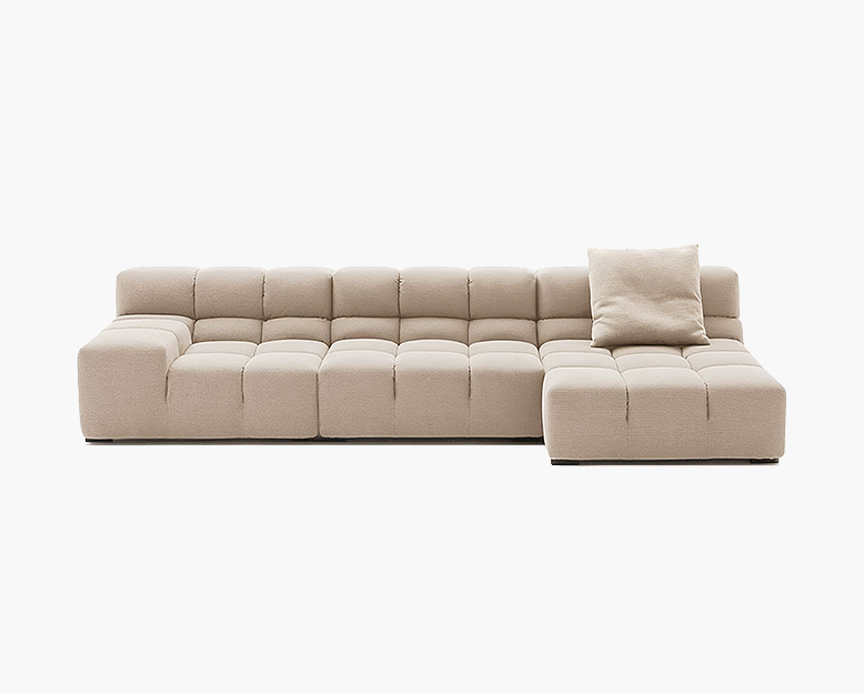 Gemma Three Seater Modular Sofa, Linen/Velvet