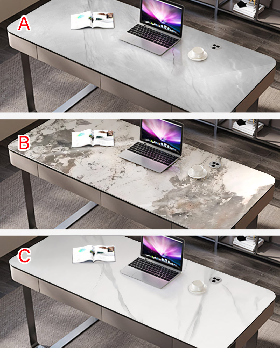 Hanna Office Desk, Sintered Stone