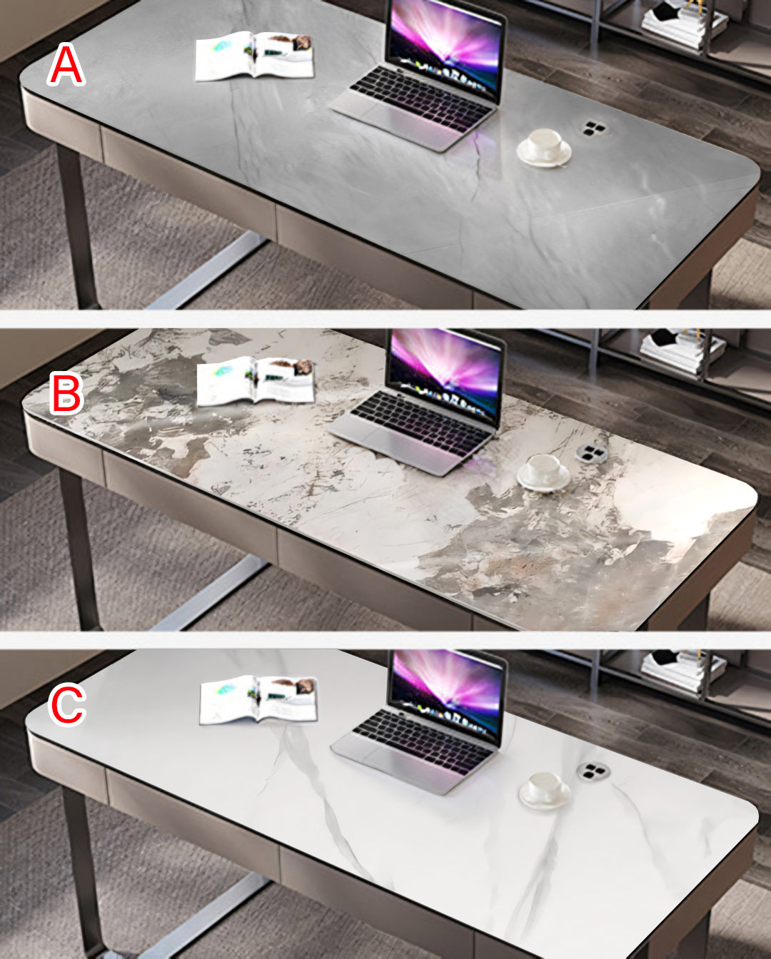 Hanna Office Desk, Sintered Stone