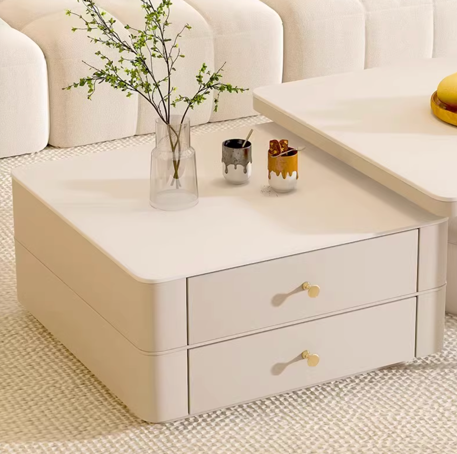 Eclipse Nesting Coffee Table SEt, White｜ DC Concept