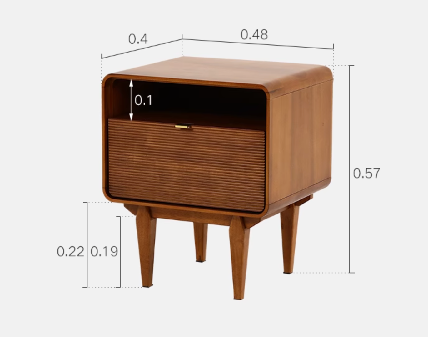Andre Bedside Table, Wood｜ DC Concept