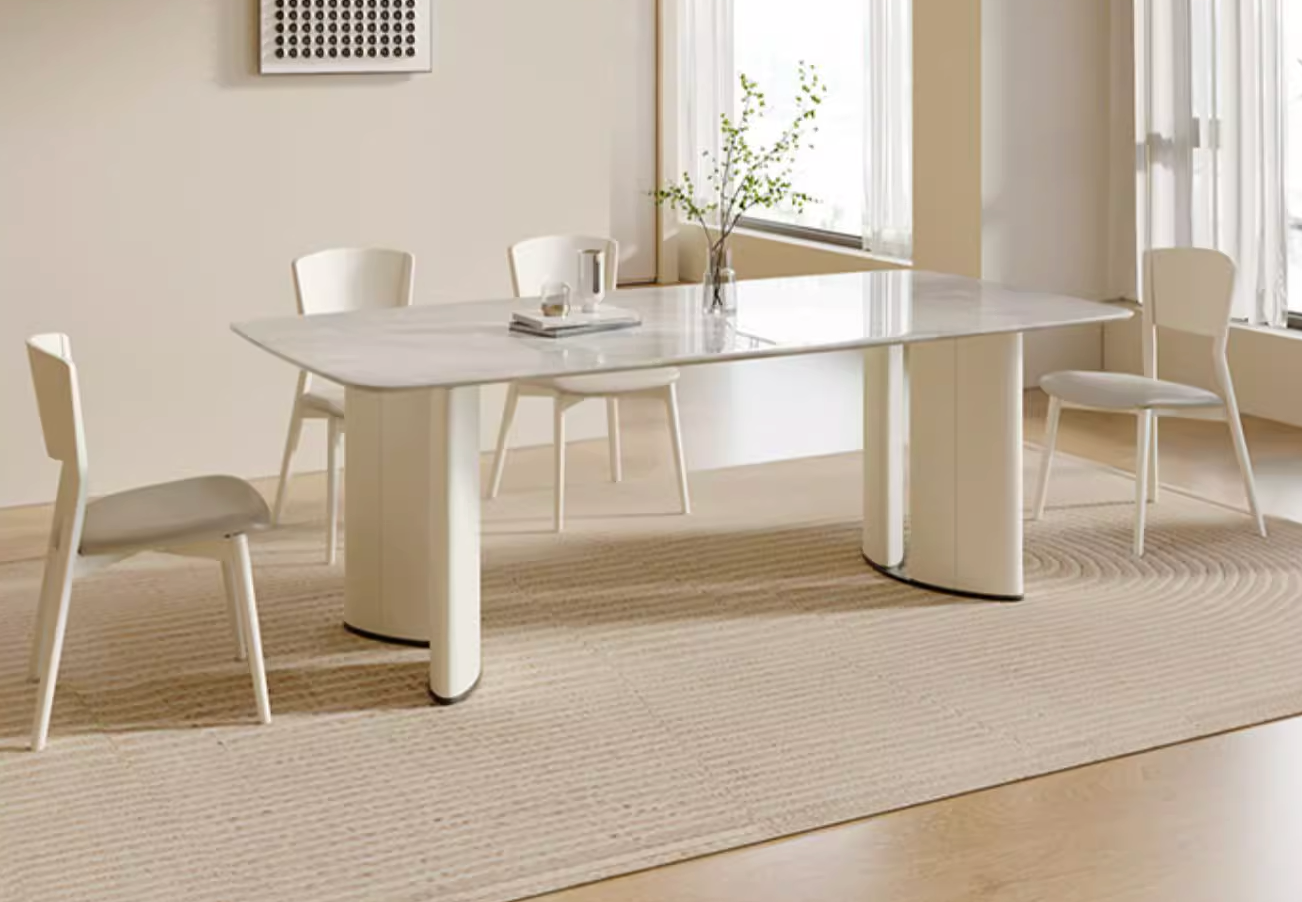 Felicia Dining Table, Marble