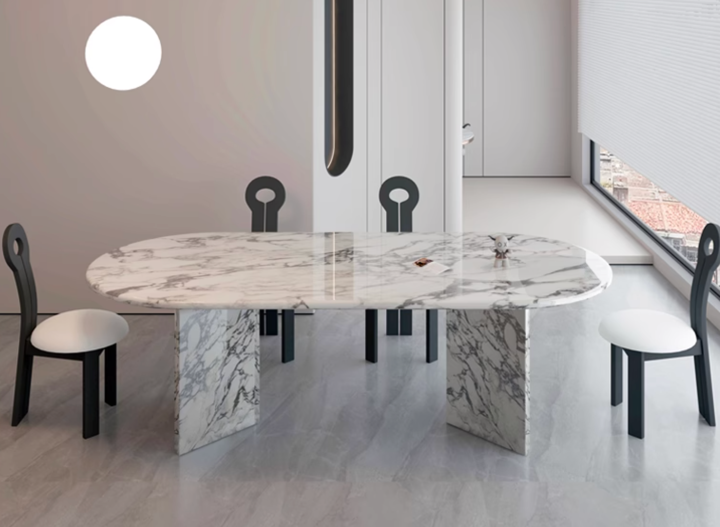 Gillian Dining Table, Marble