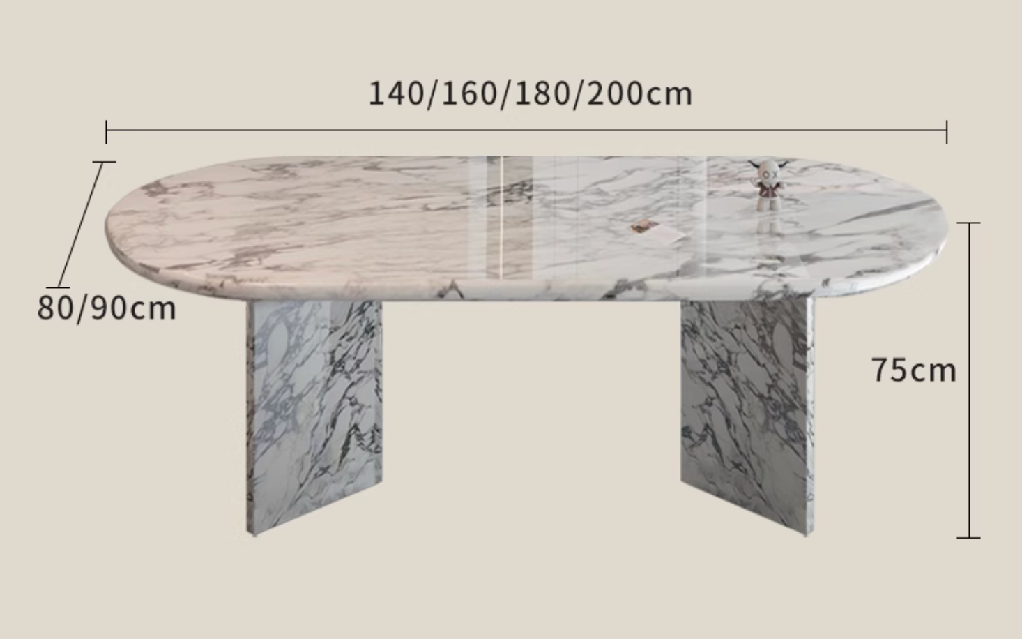 Gillian Dining Table, Marble