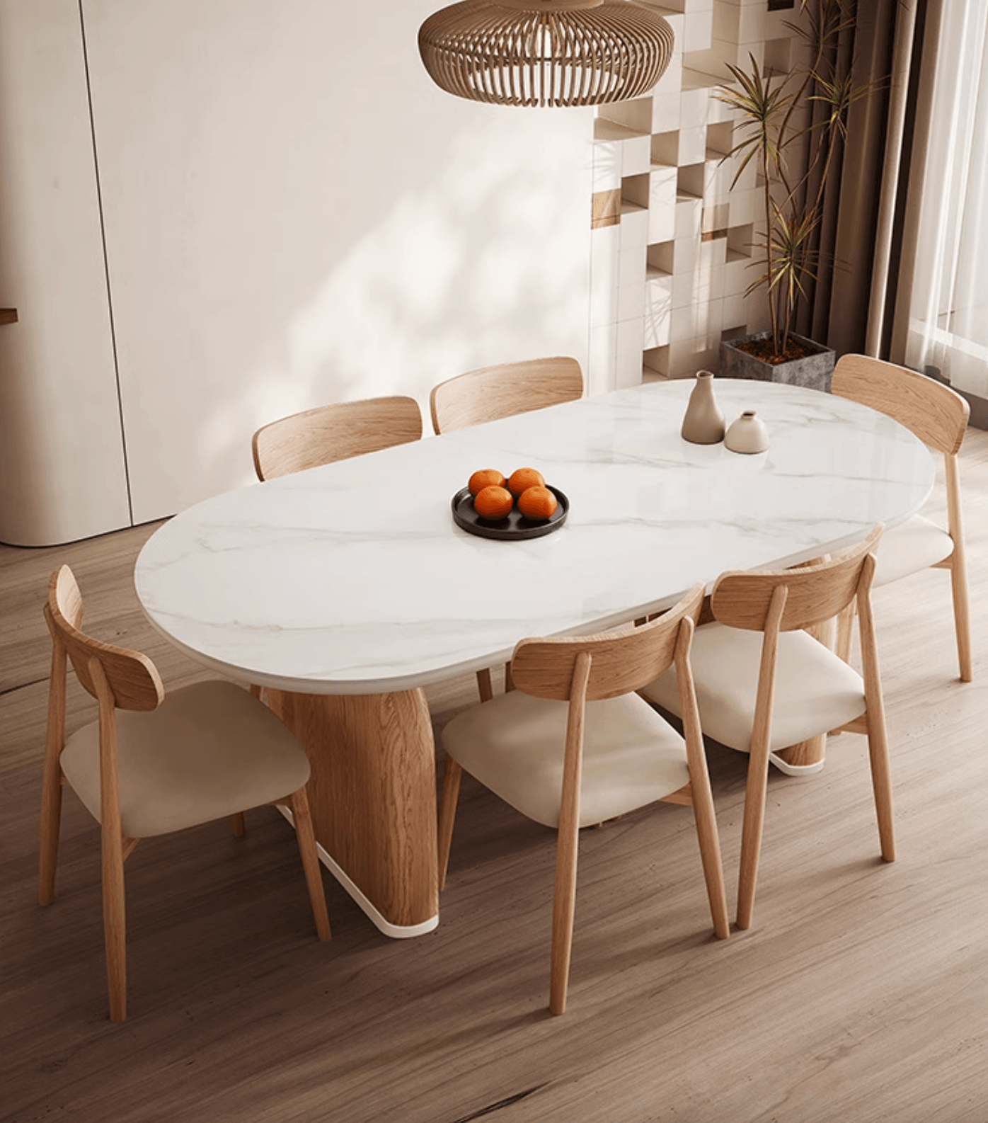 Modern Minimalist Marble Extending Dining Table for Any Home