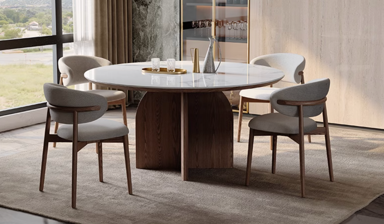 Dunlap Dining Table, Sintered Stone