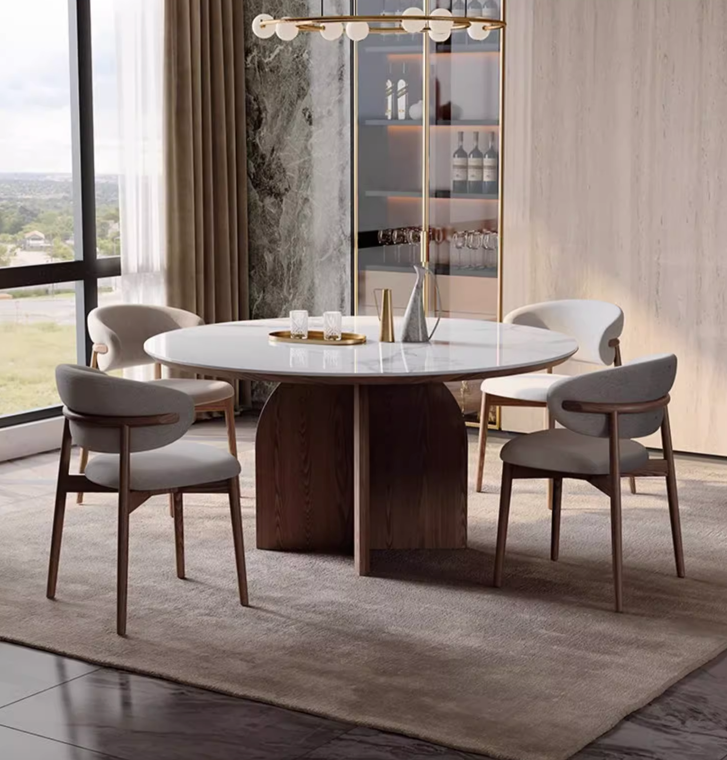 Dunlap Dining Table, Sintered Stone