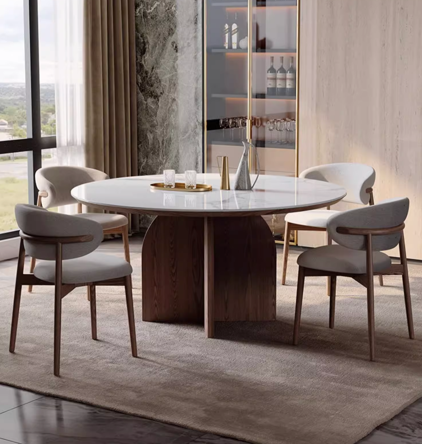 Dunlap Dining Table, Sintered Stone