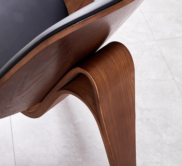 Hans Wegner CH07 Shell Chair, Black & Walnut – DC Concept