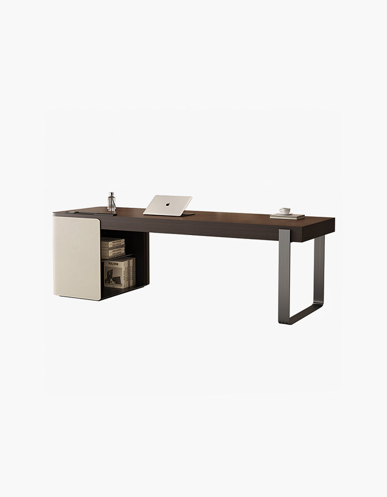 Torres Office Desk With Storage, Wood