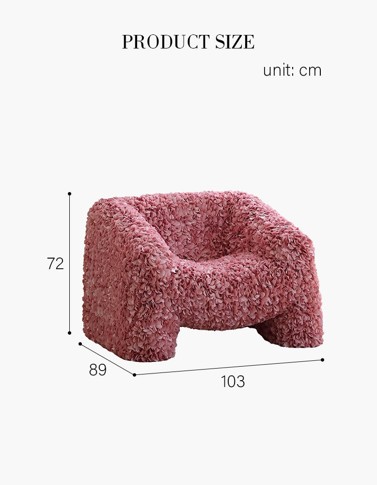 Moller Petal Accent Chair, Pink Armchair