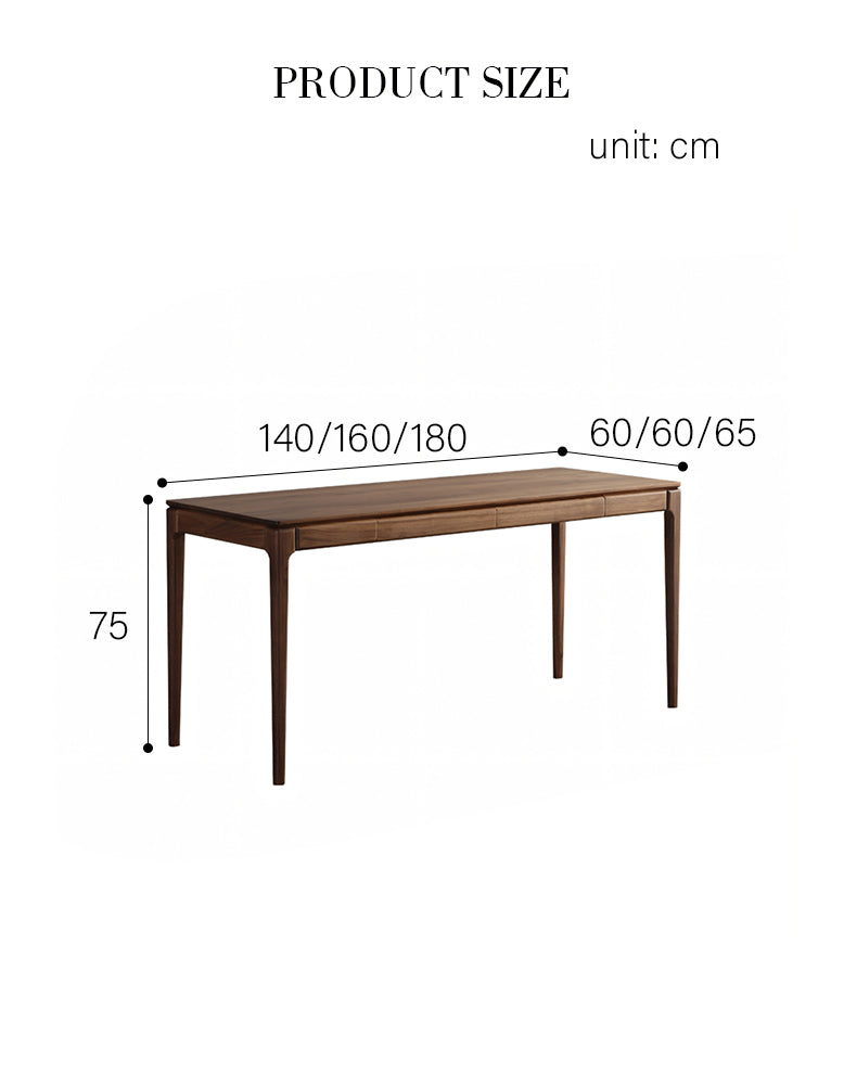 Boucher Office Desk With Storage, Solid Wood