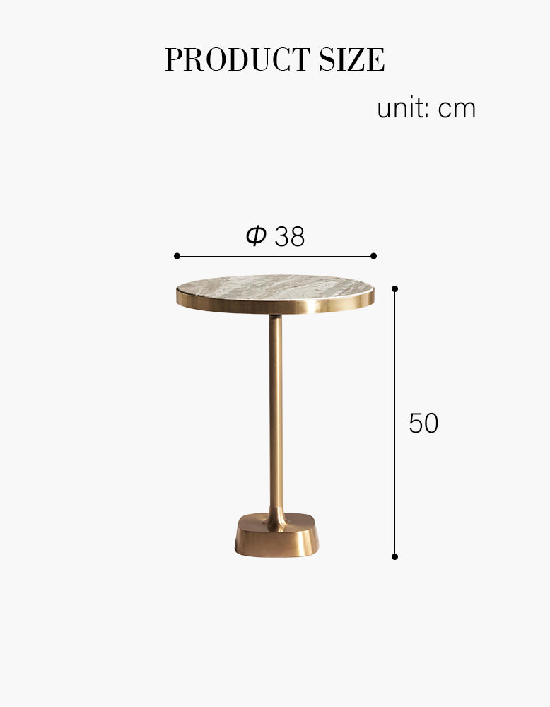 Bozkurt Side Table, Marble