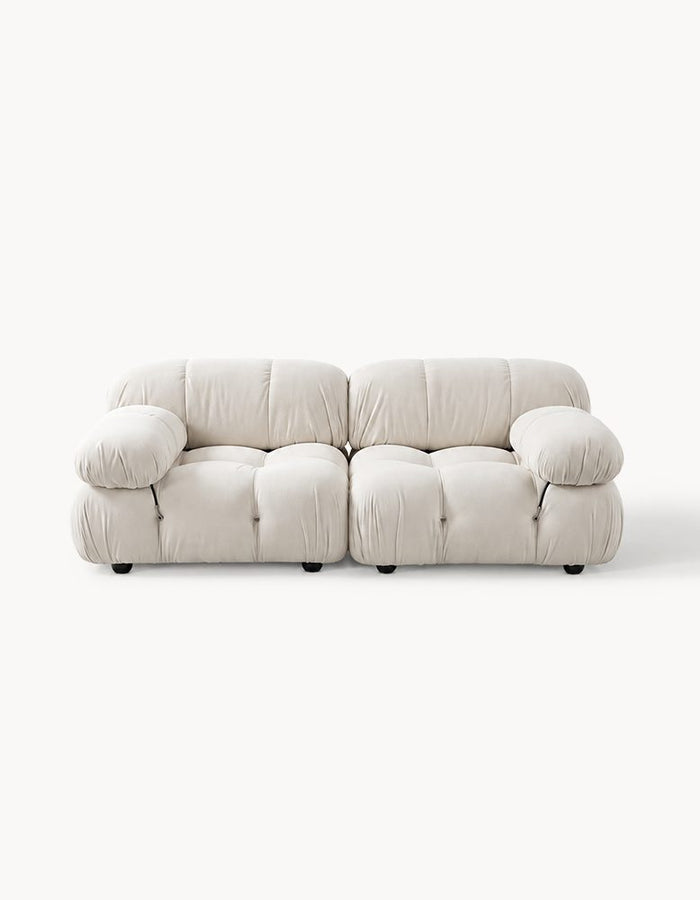 Classic Modular Two Seater Sofa, White