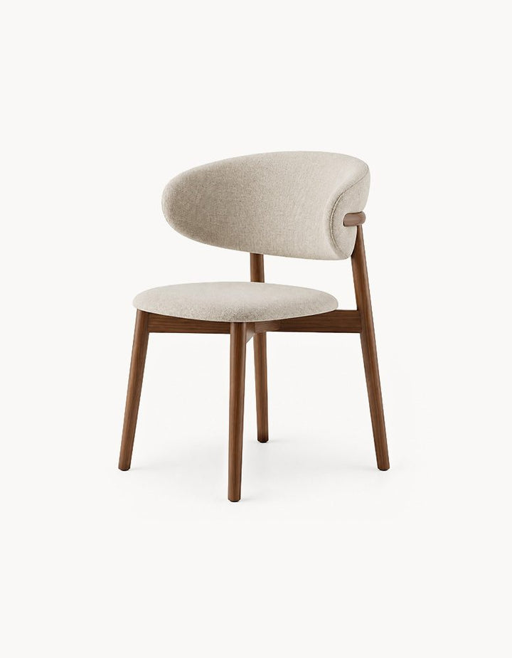 Elara Curved Back Dining Chair, Linen