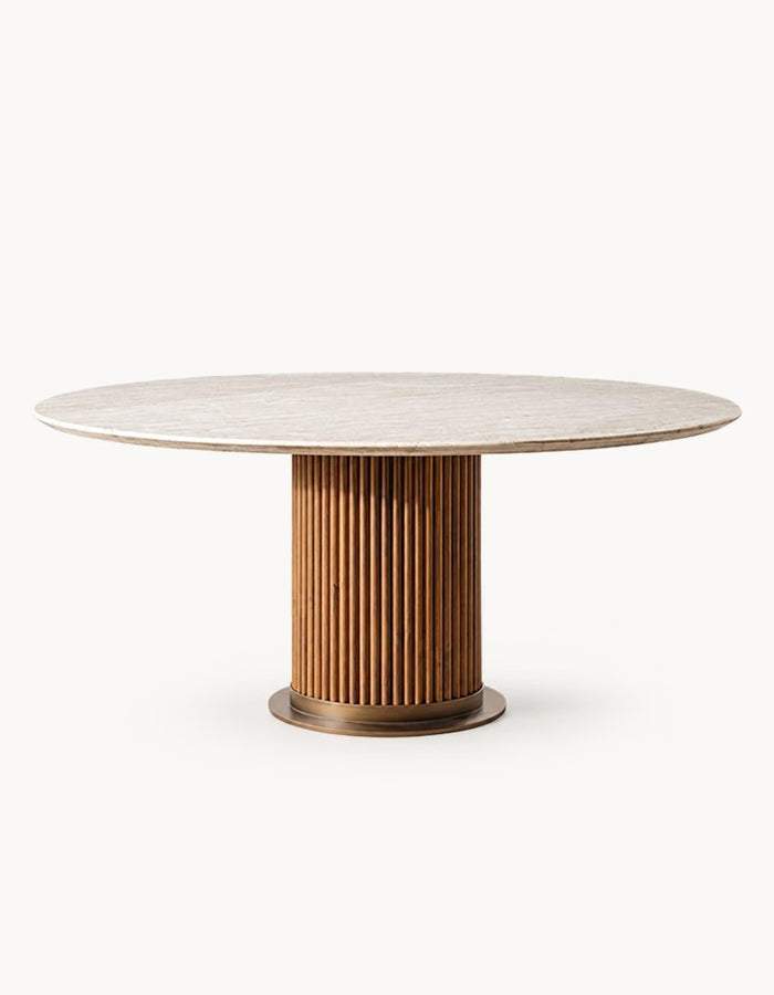 Murcell Oval Dining Table, Marble