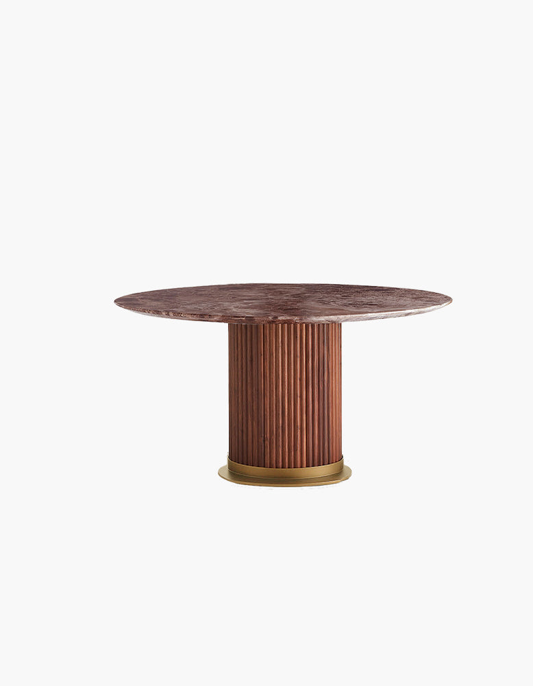 Darcy Round Dining Table, Marble 200cm (clearance)