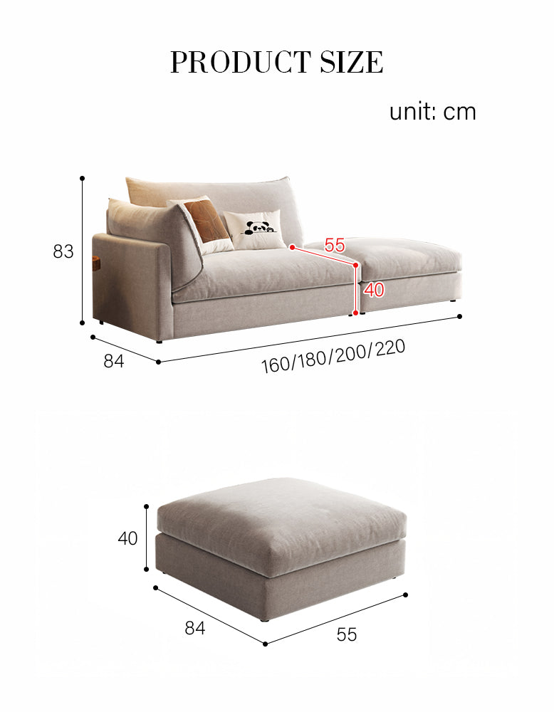 Marquez Two Seater Sofa, Three Seater Sofa, Linen