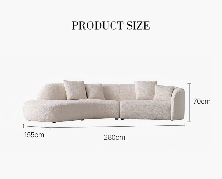 Goldie Gubi Three Seater Sofa, Boucle, White