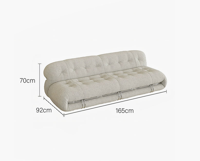 Garner Three Seater Sofa, White Boucle